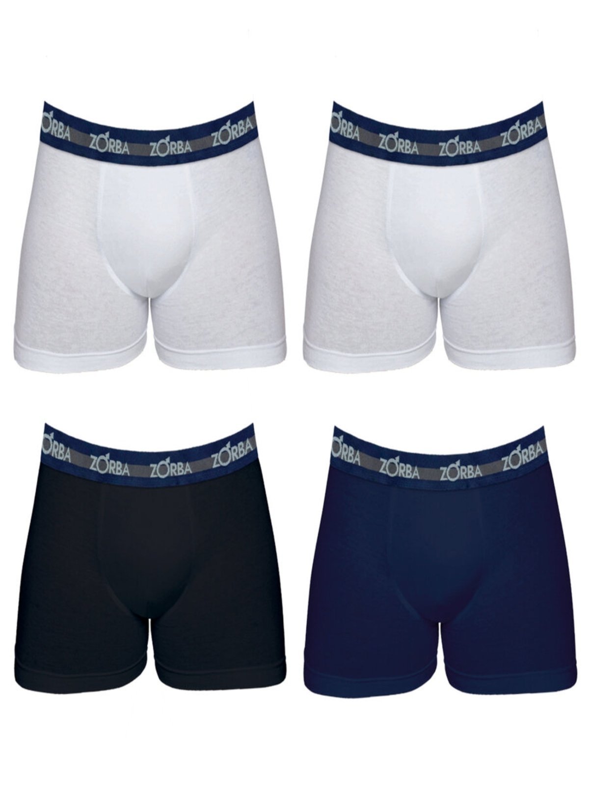 Kit/4 Cueca Zorba Boxer 0702-0 Branca