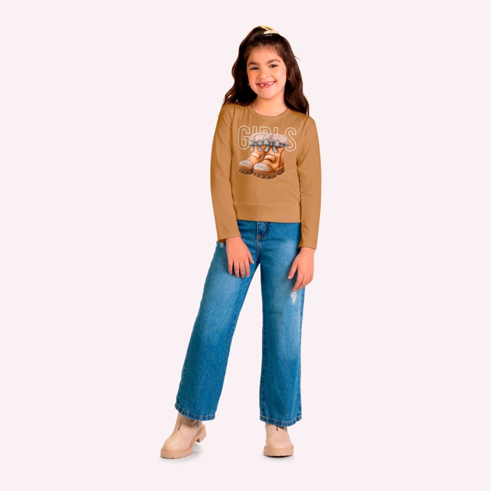 Infantil - Blusa Menina em Cotton Kyly
