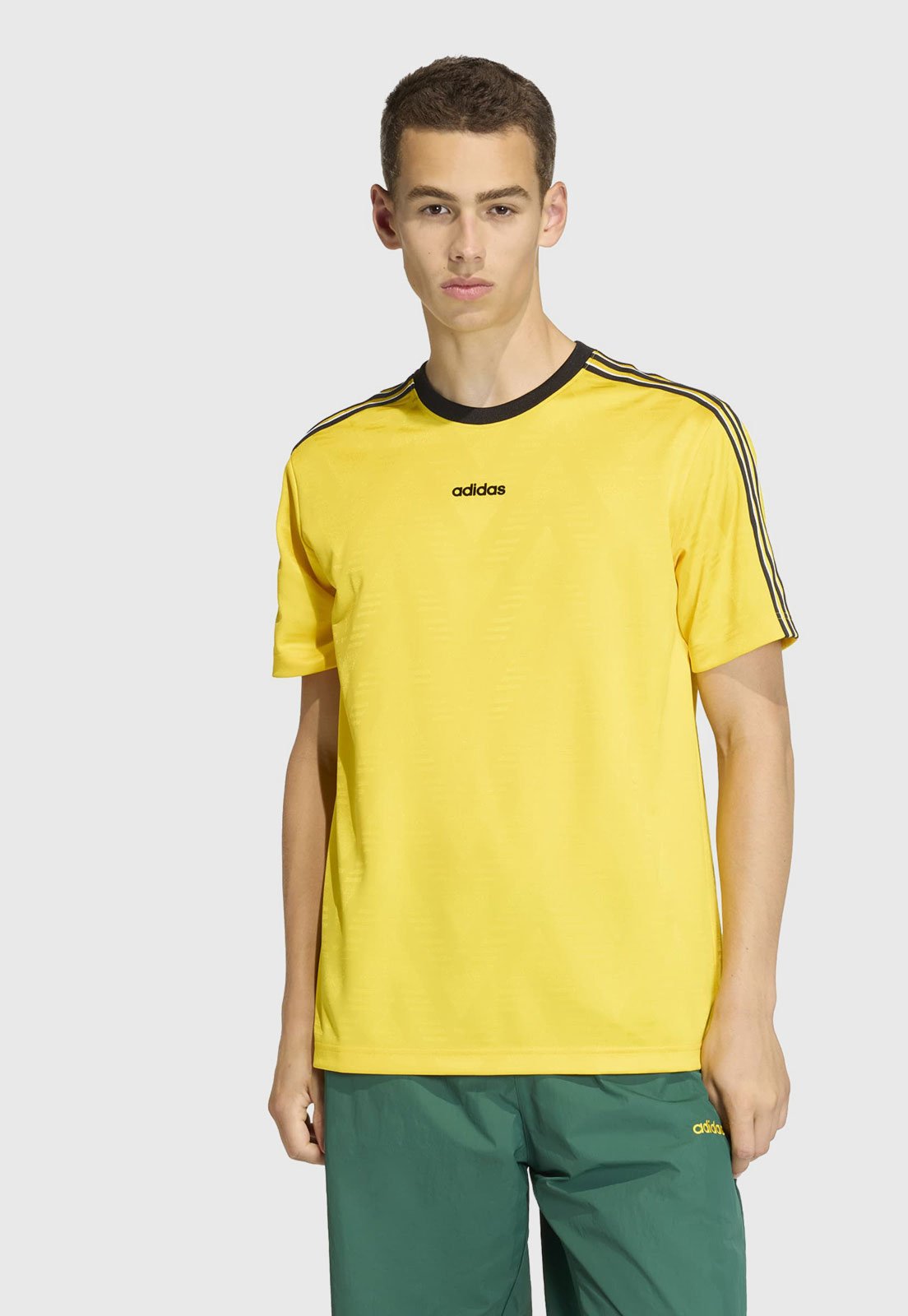 Camiseta Masculina adidas Originals Jacquard Jsy Amarela