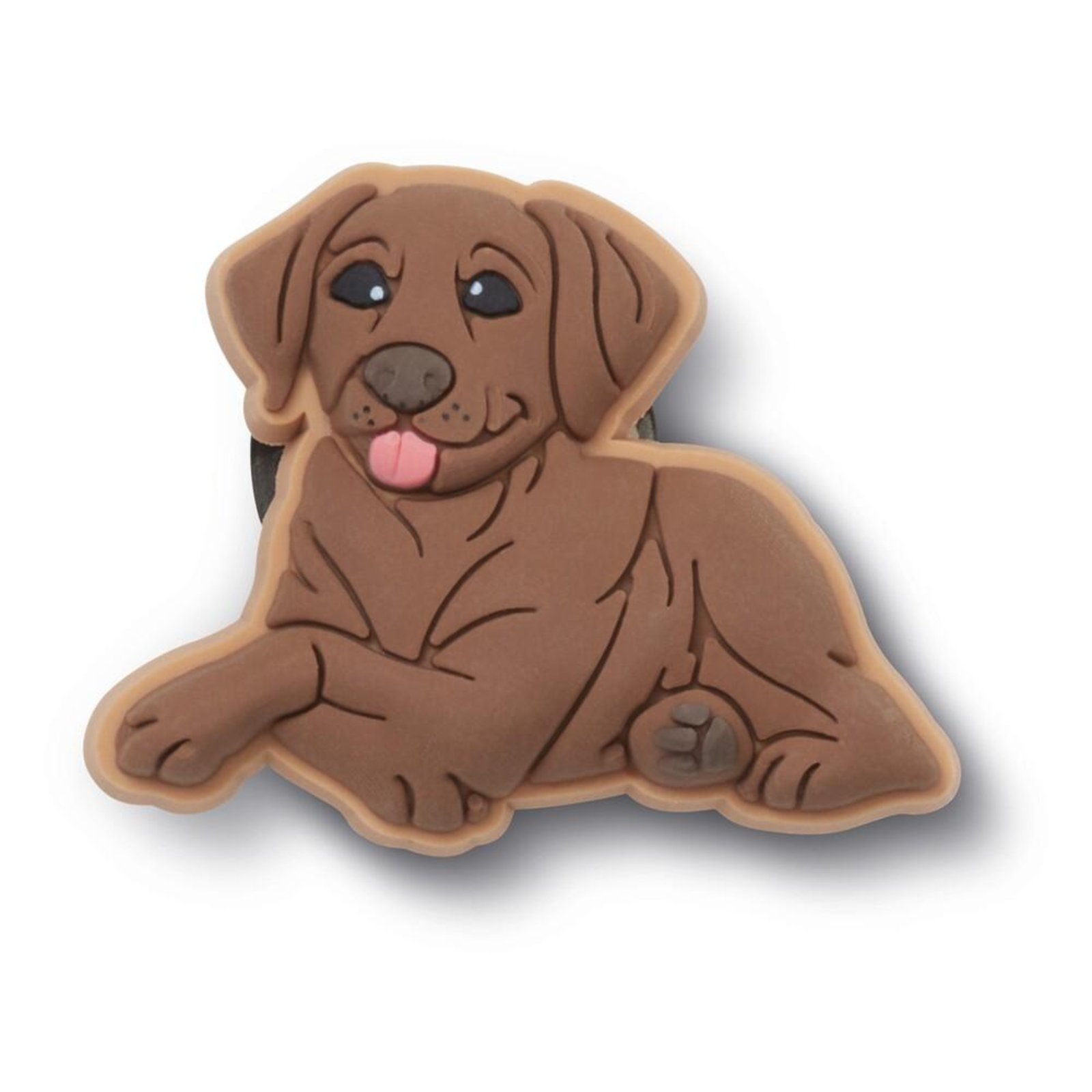 Vista 2 Infantil - Jibbitz™ Filhote Labrador Marrom Crocs branco