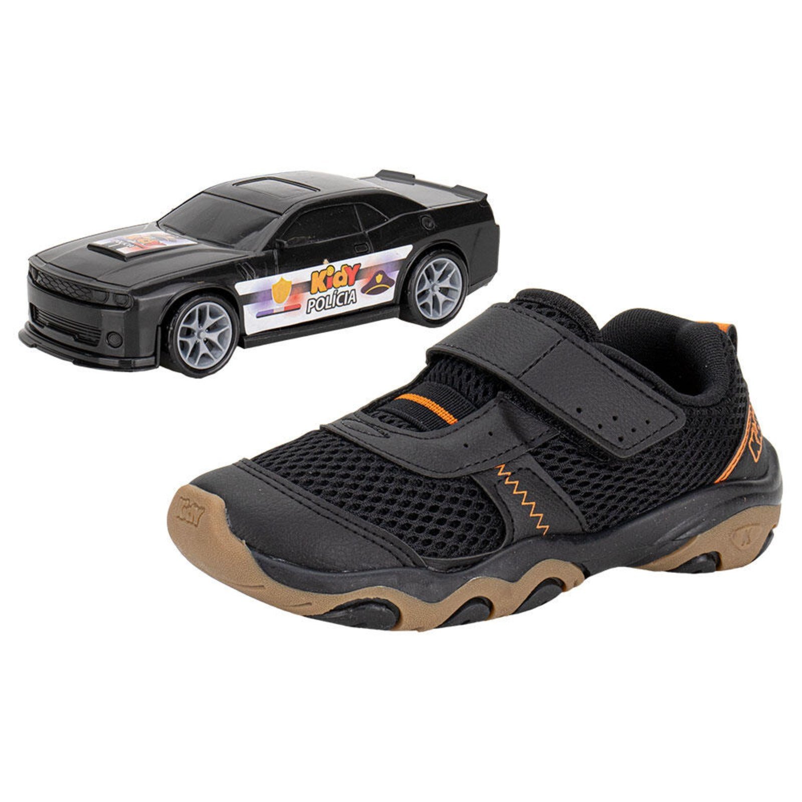 Infantil – Kit Tênis Play Respitec + Carrinho Kidy 0070826 1120826 Preto