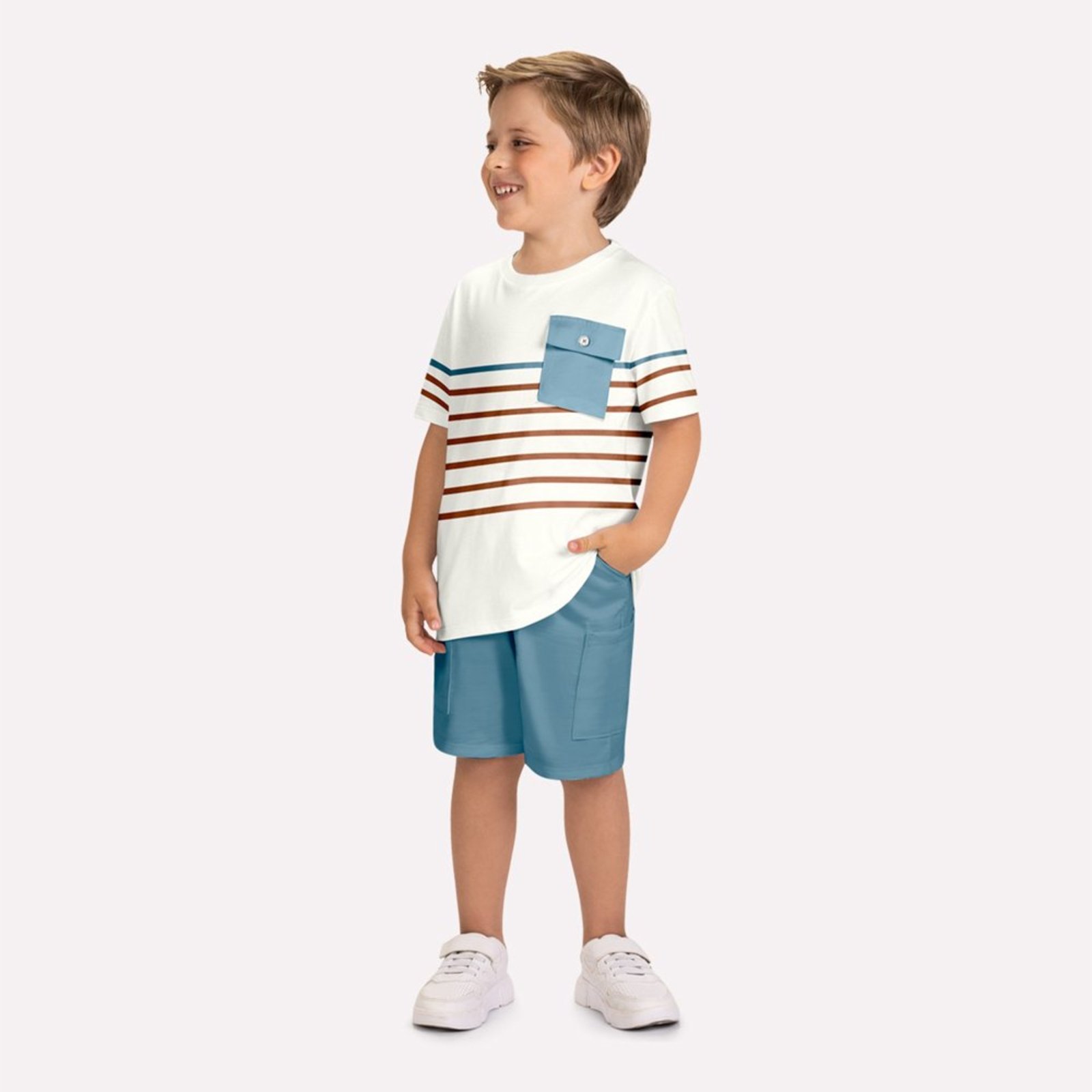 Infantil - Conjunto Menino Listras Milon