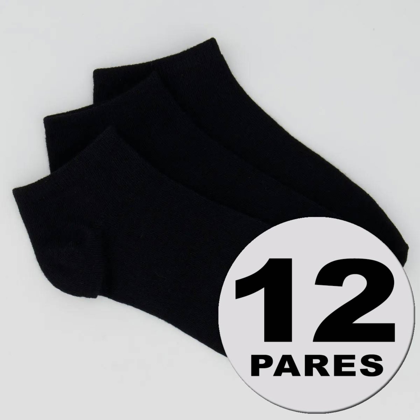Kit Meia Selene Sapatilha 12 Pares Preta