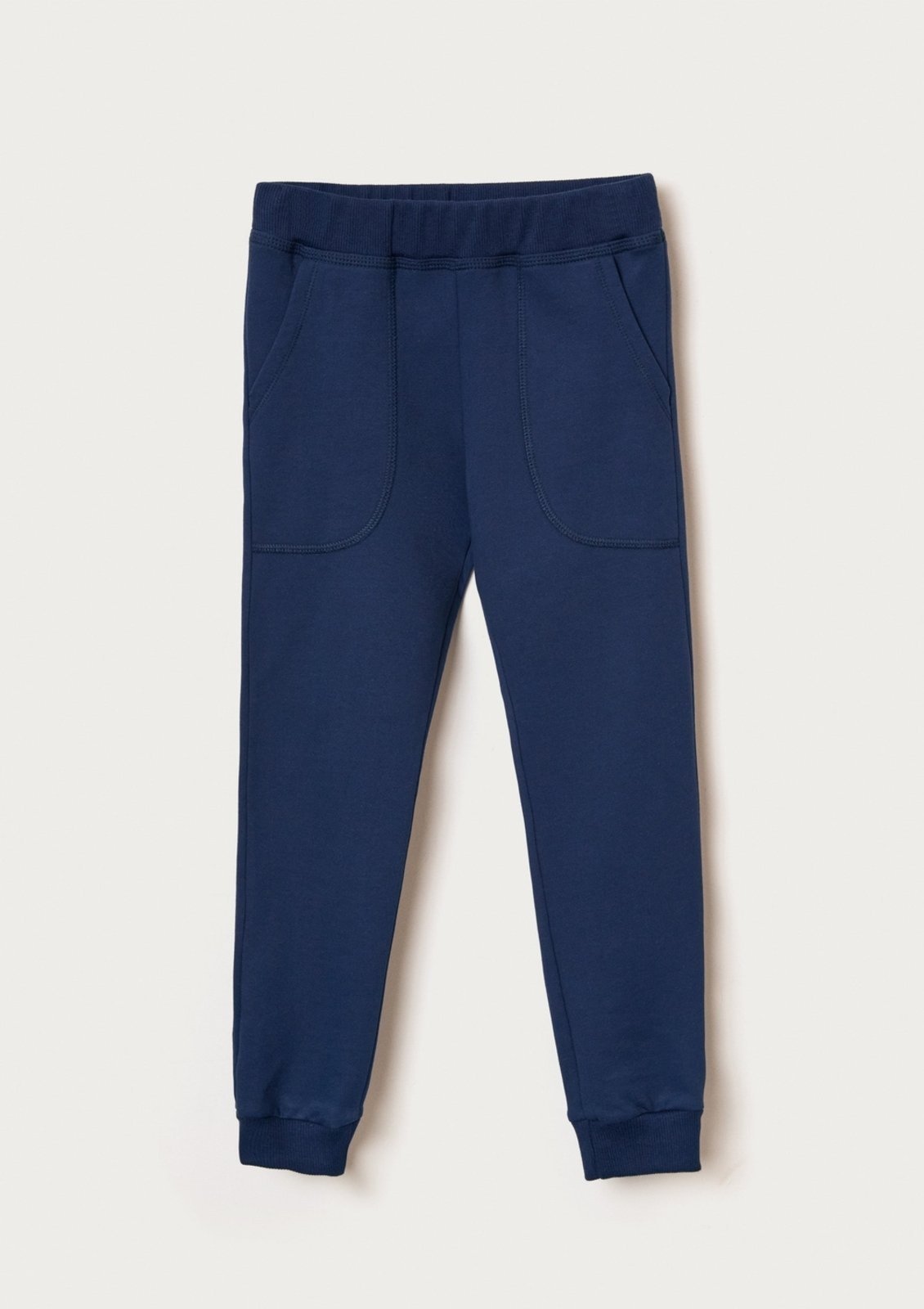 Vista 3 Infantil - Calça Básica Menino Em Moletom Peluciado Com Bolso Hering azul Hering azul