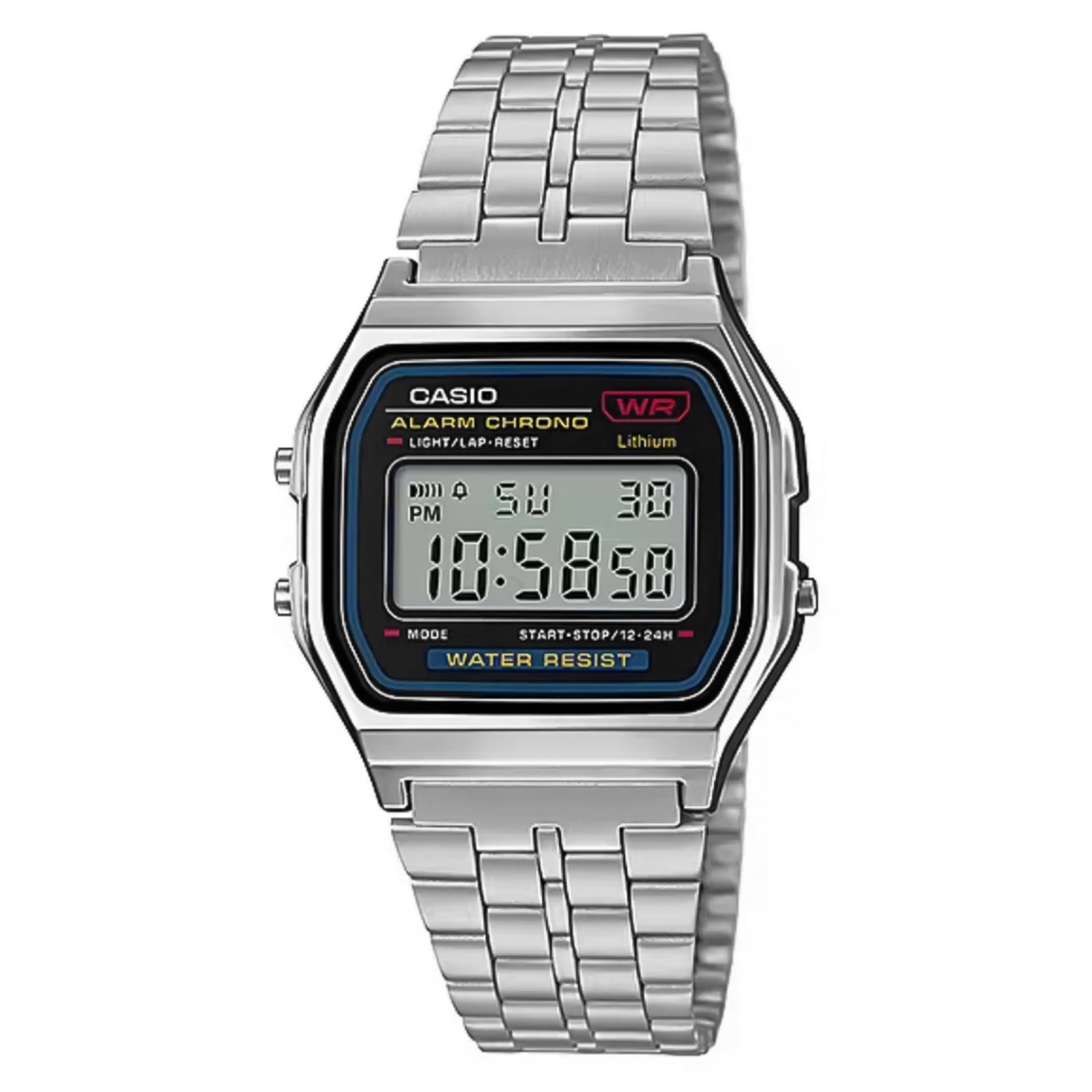 Vista 2 Relógio Casio Standard Digital-A159WA-N1DF-SC preto Casio preto