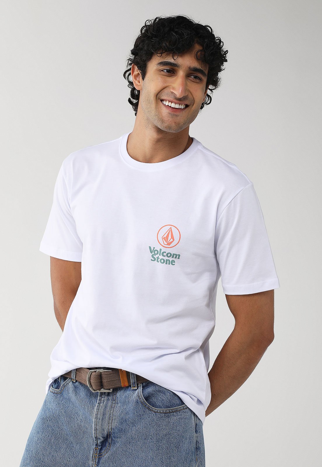 Camiseta Masculina Volcom EZDUZIT Branca