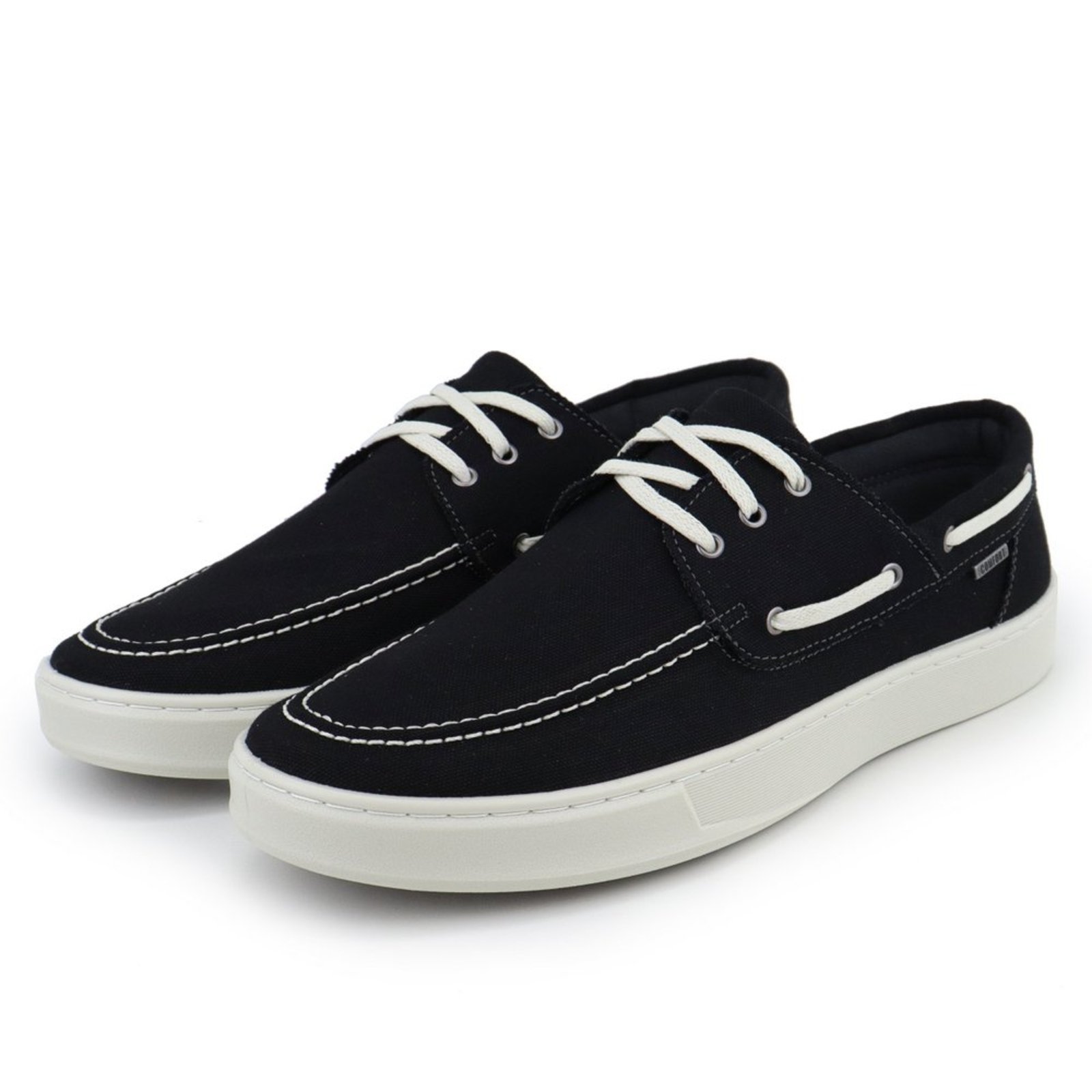 Sapato Masculino Dockside Veritimo Sapatenis Drive Lona Oxford Dia a Dia Conforto Preto