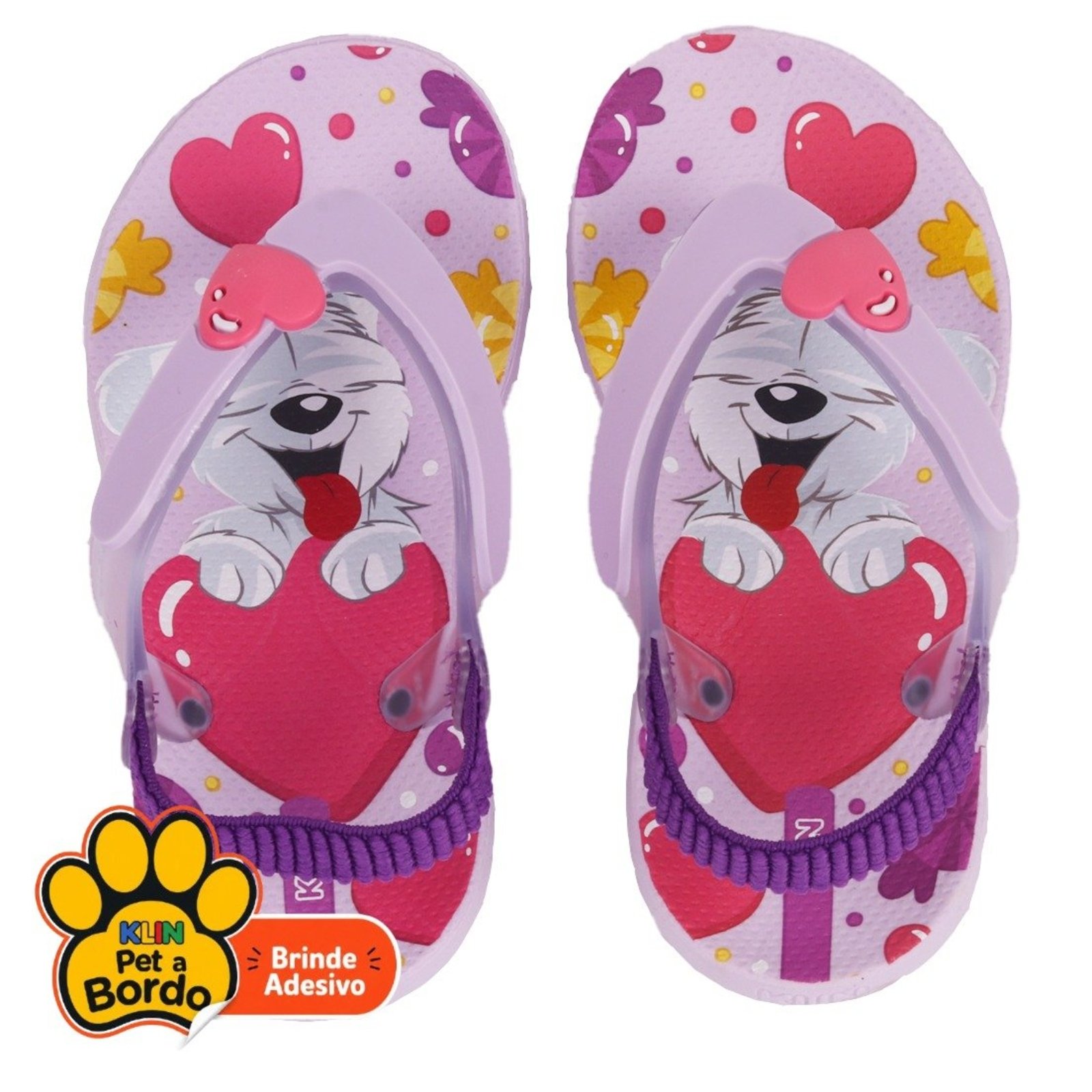Infantil - Chinelo Meninas Klin Com Elástico - Lilas/ Roxo