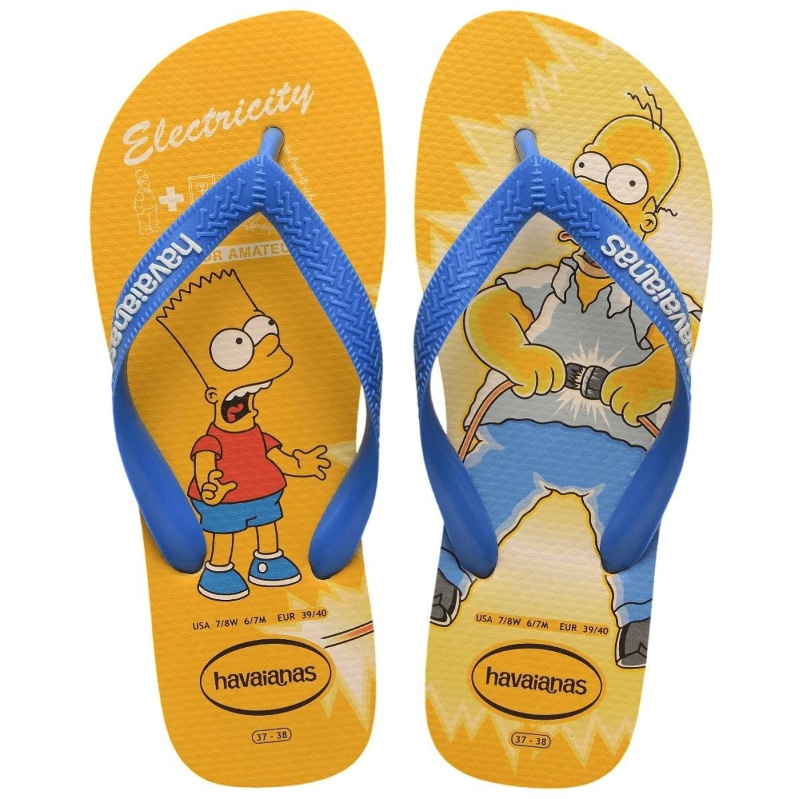 Chinelo Havaianas Masculino Simpsons Amarelo