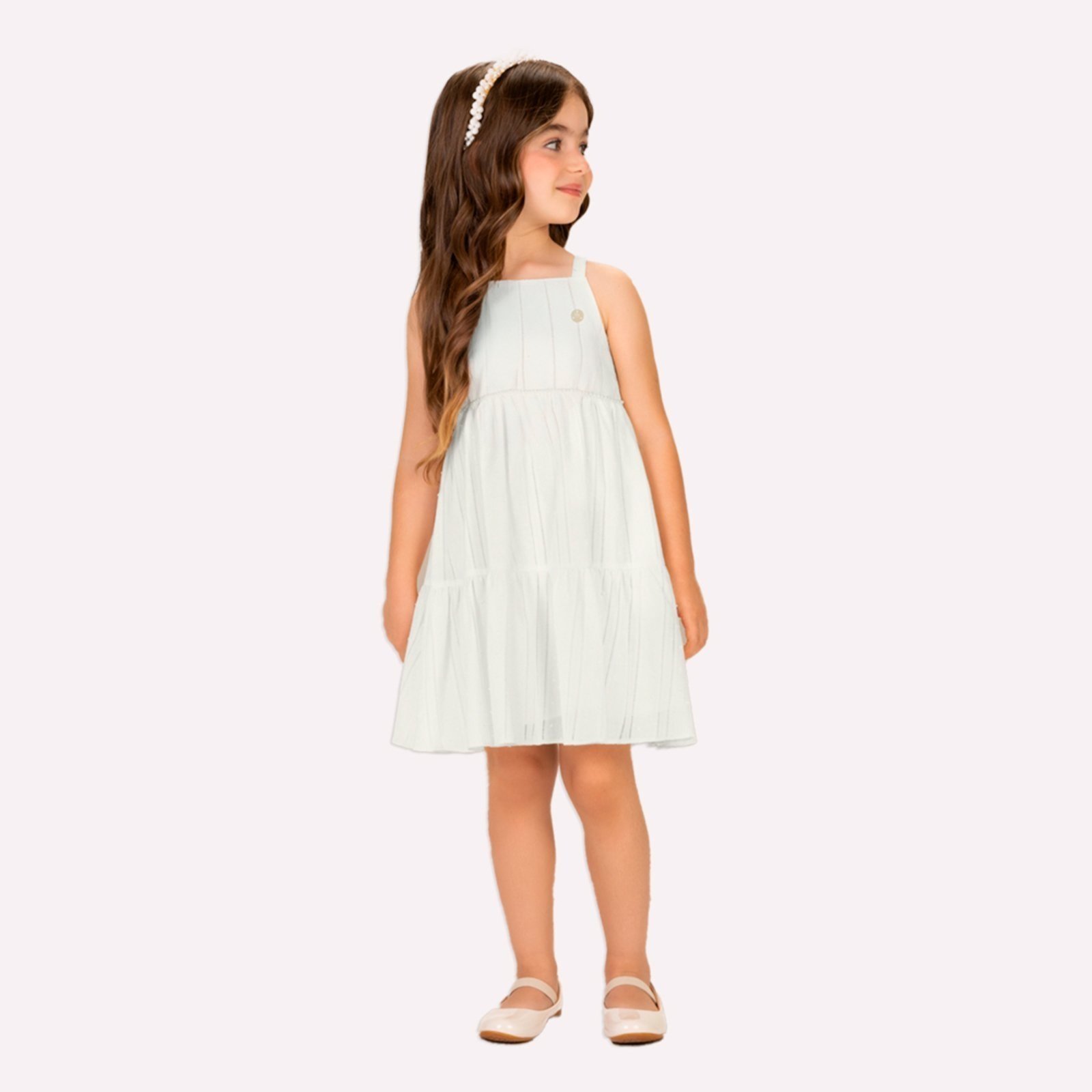 Infantil - Vestido Menina em Voil Milon