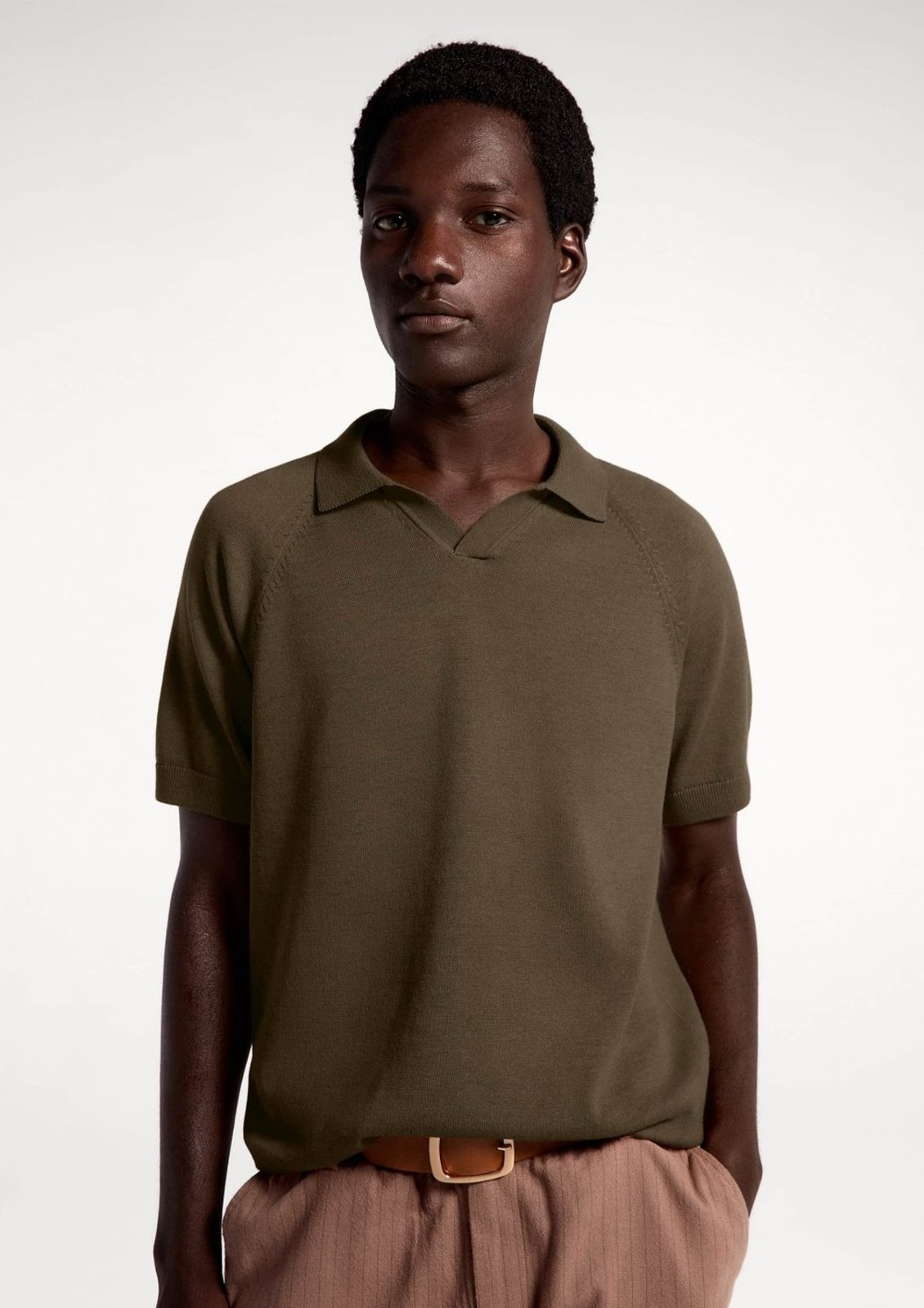 Polo Masculina Manga Curta Em Tricô Hering