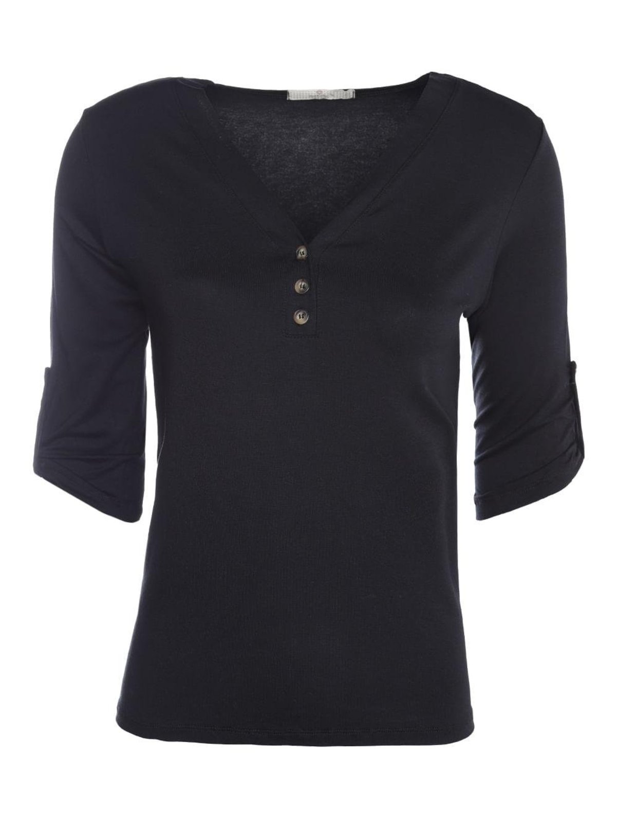 Blusa Com Botões Autentique Feminina PRETO