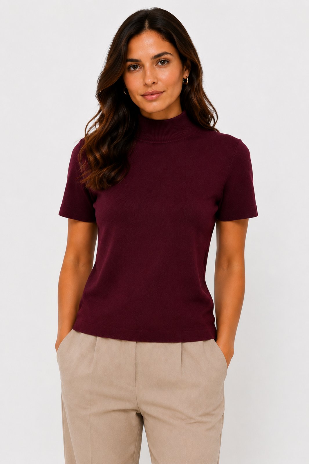 Blusa Feminina D Bell Outlet Fashion Modal Vinho