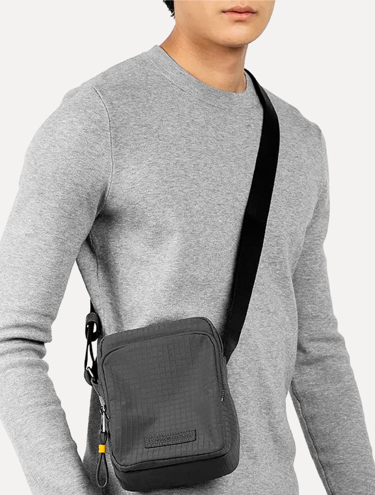 Bolsa Tommy Hilfiger Masculina Casual Tech Mini Shoulder Reporter Cinza