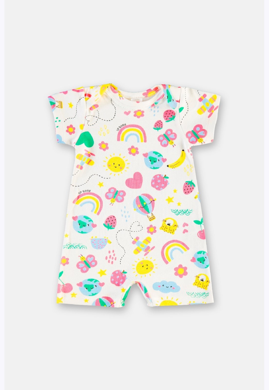 Infantil - Macaquinho Menina Suedine Up Baby Estampado