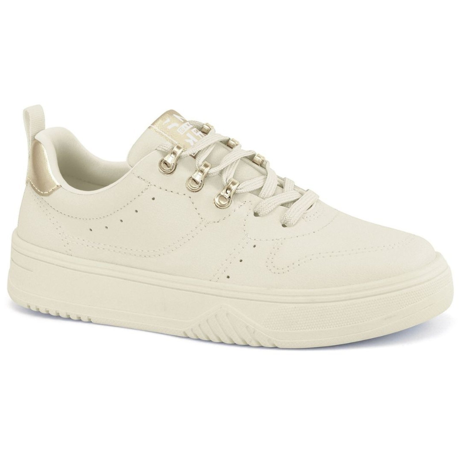 Tênis Feminino Creme Urbano Casual Leve Ramarim 2588206-2