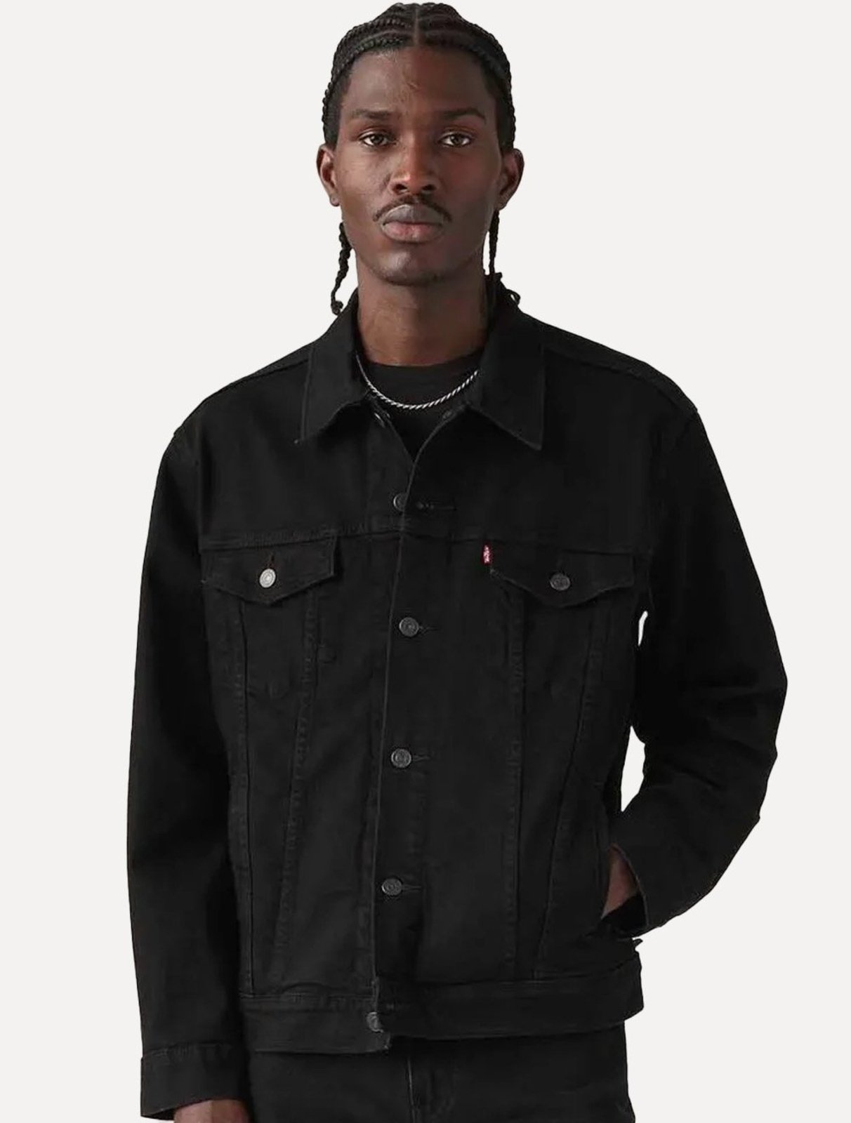 Jaqueta Levis Jeans Masculina Trucker Preta
