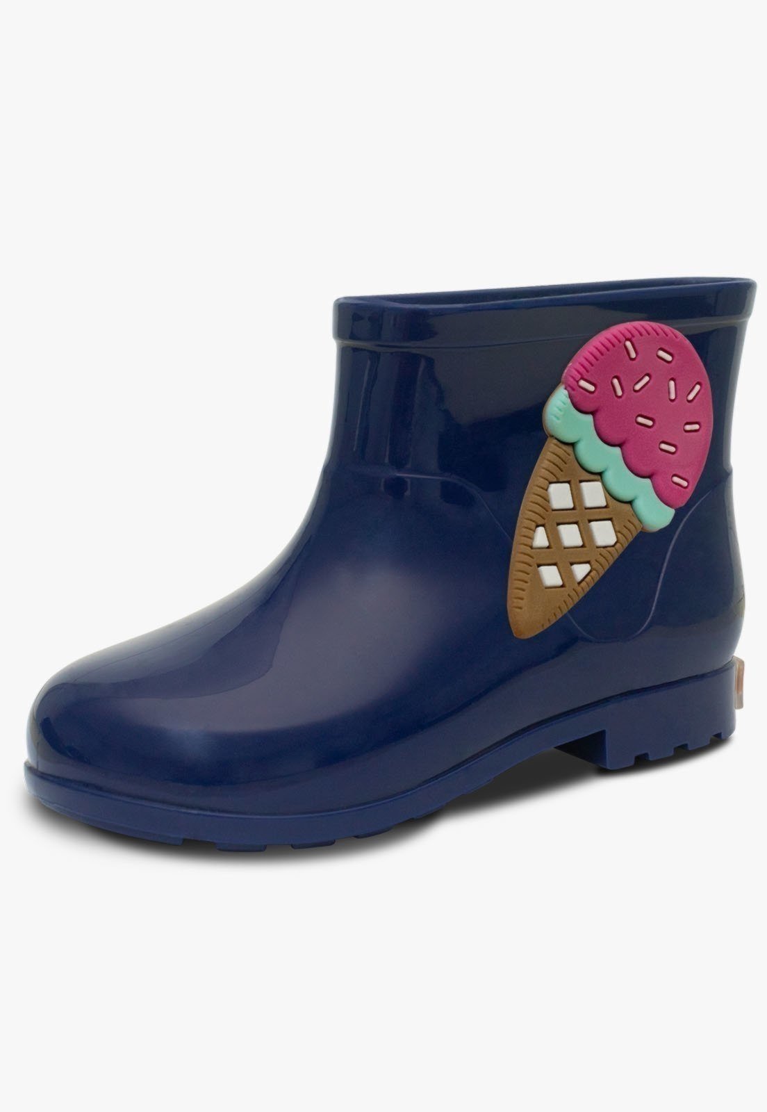 Infantil - Bota Galocha Cano Curto Pópidi Sorvete Azul Marinho