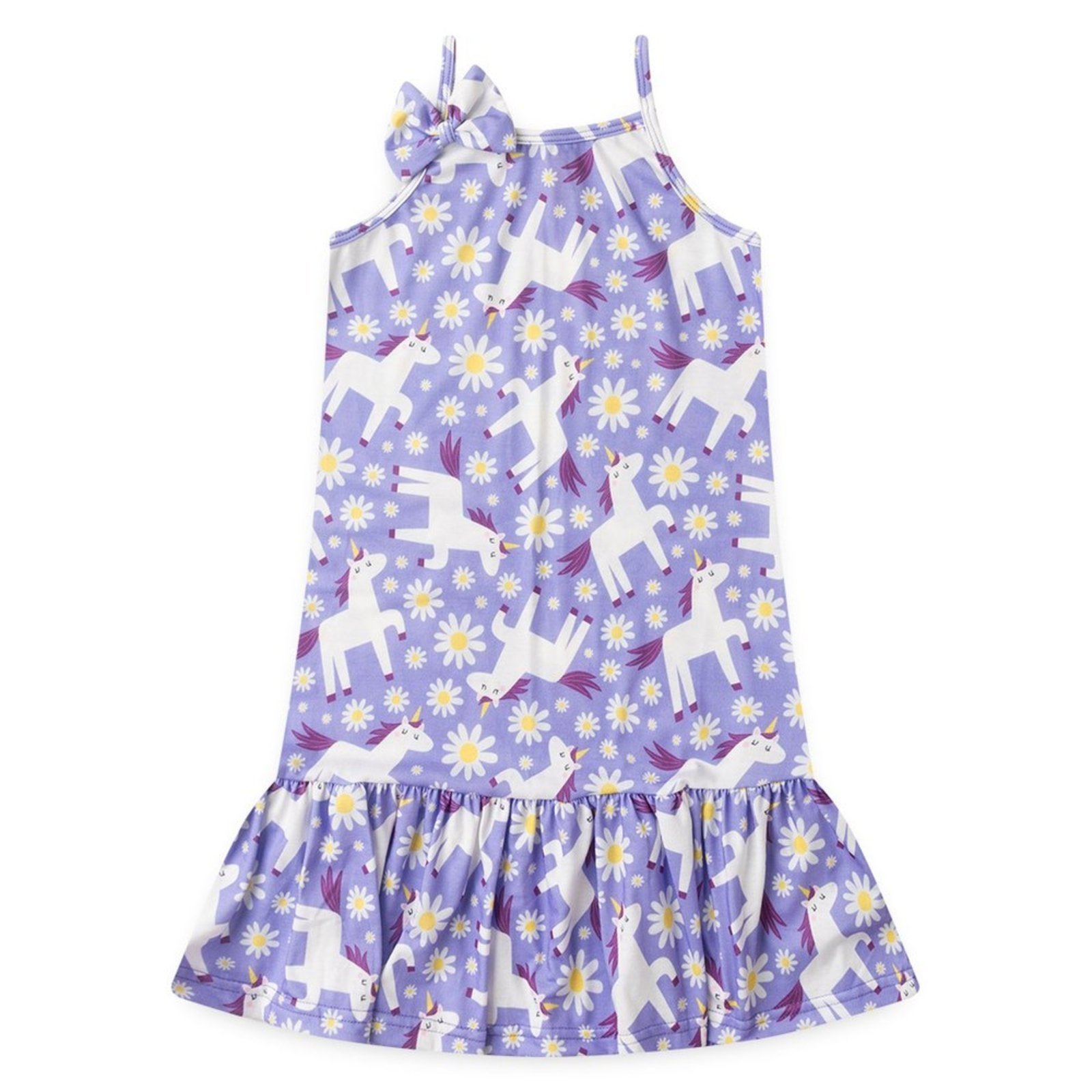 Vista 3 Infantil - Vestido Alcinha com Lacinho Verão Menina Unicórnios Molekada roxo Molekada roxo