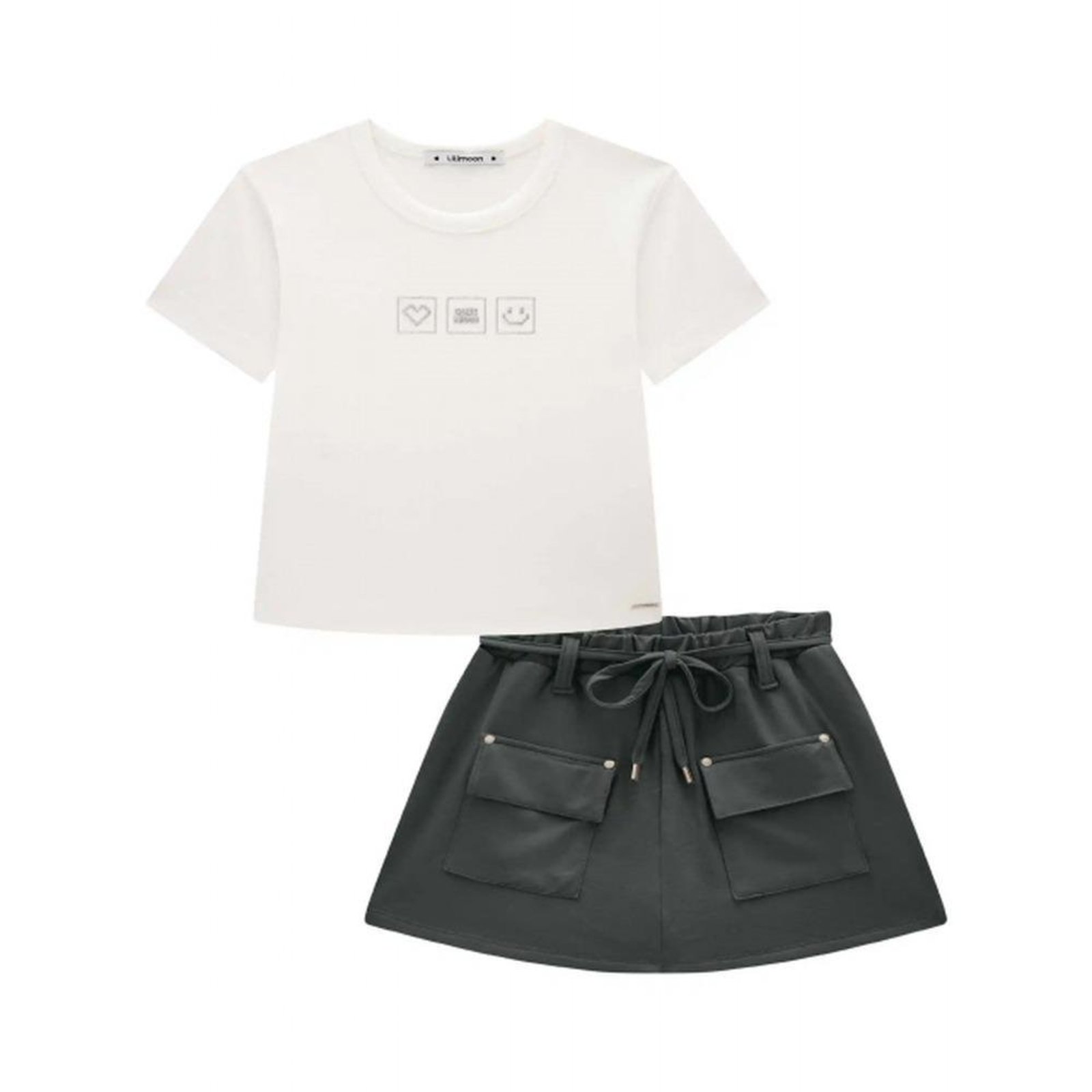 Infantil - Conjunto Shorts Saia Menina Lilimoon 12 Unico