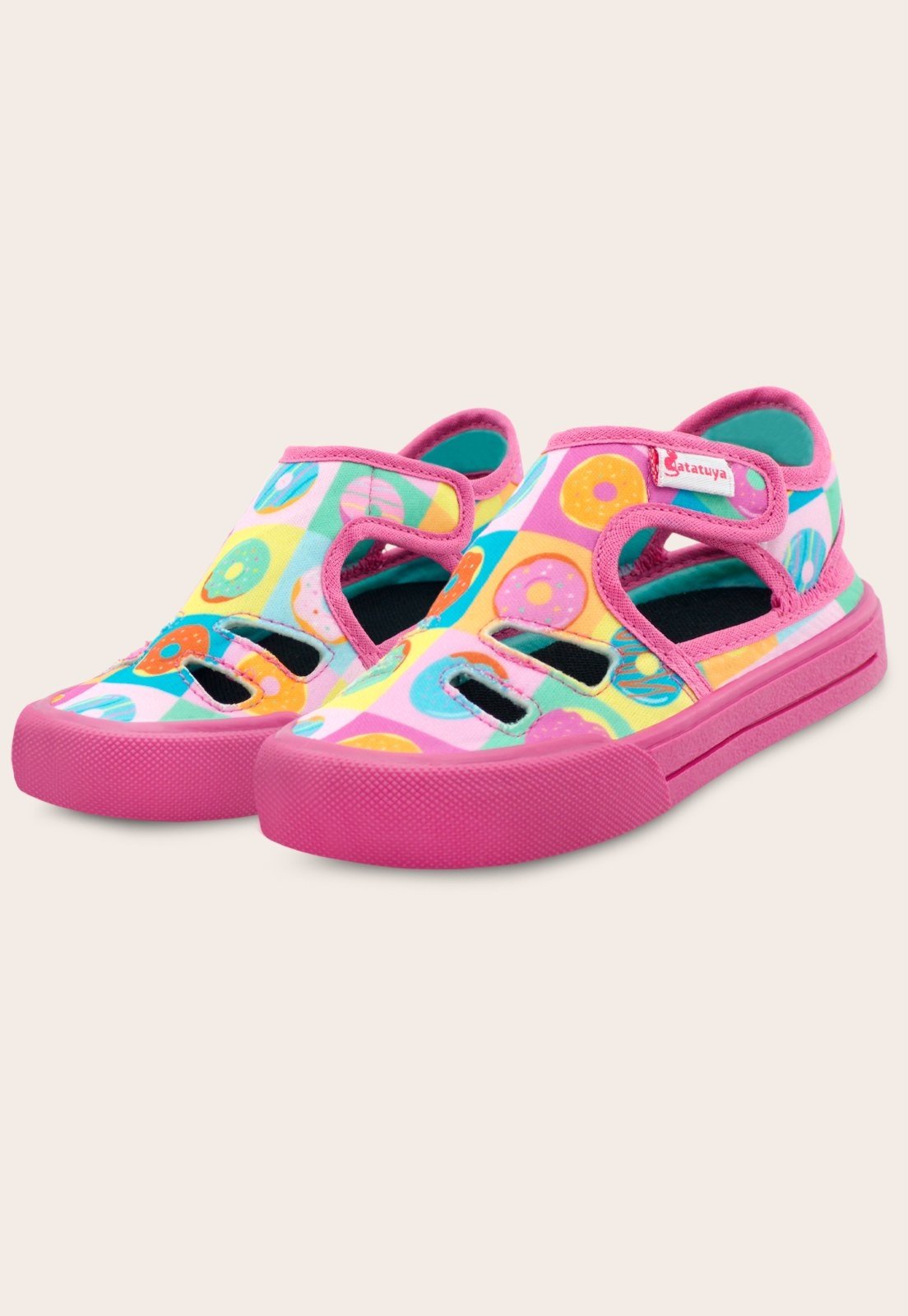 Infantil - Sandália Papete Menina Confortável Feminina Pink/Cupcake Mzkid