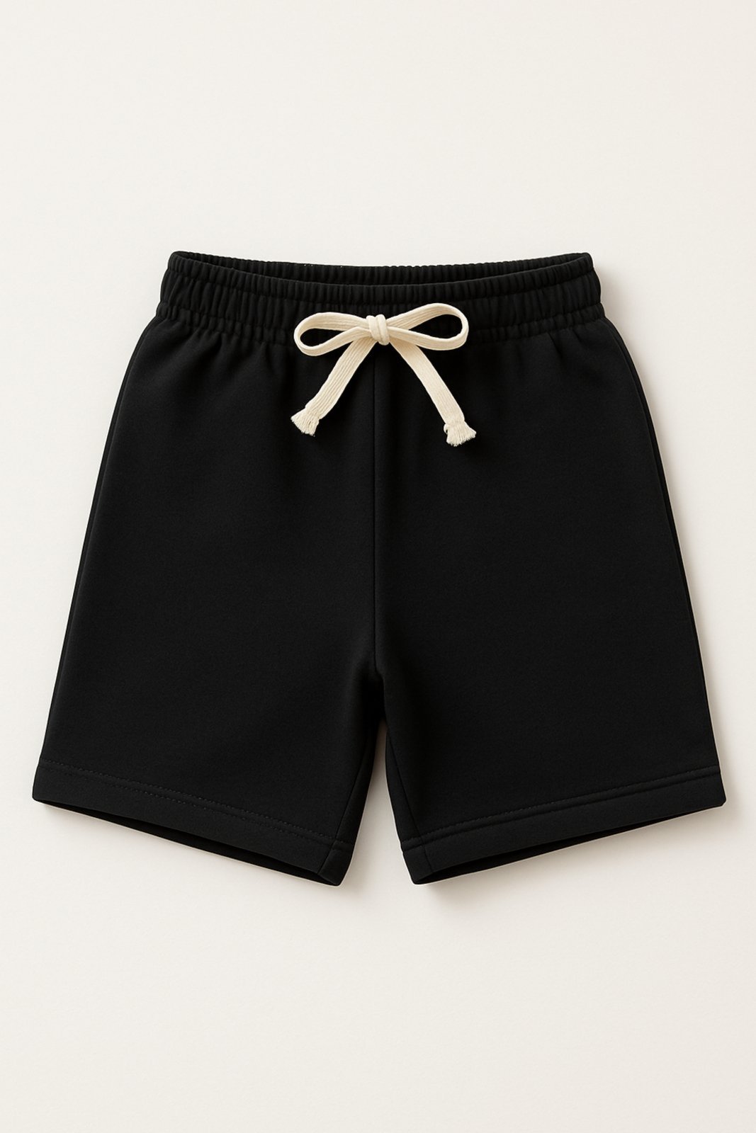 Infantil – Bermuda Moletinho Masculina Preto com Cardaço – Babei no Look