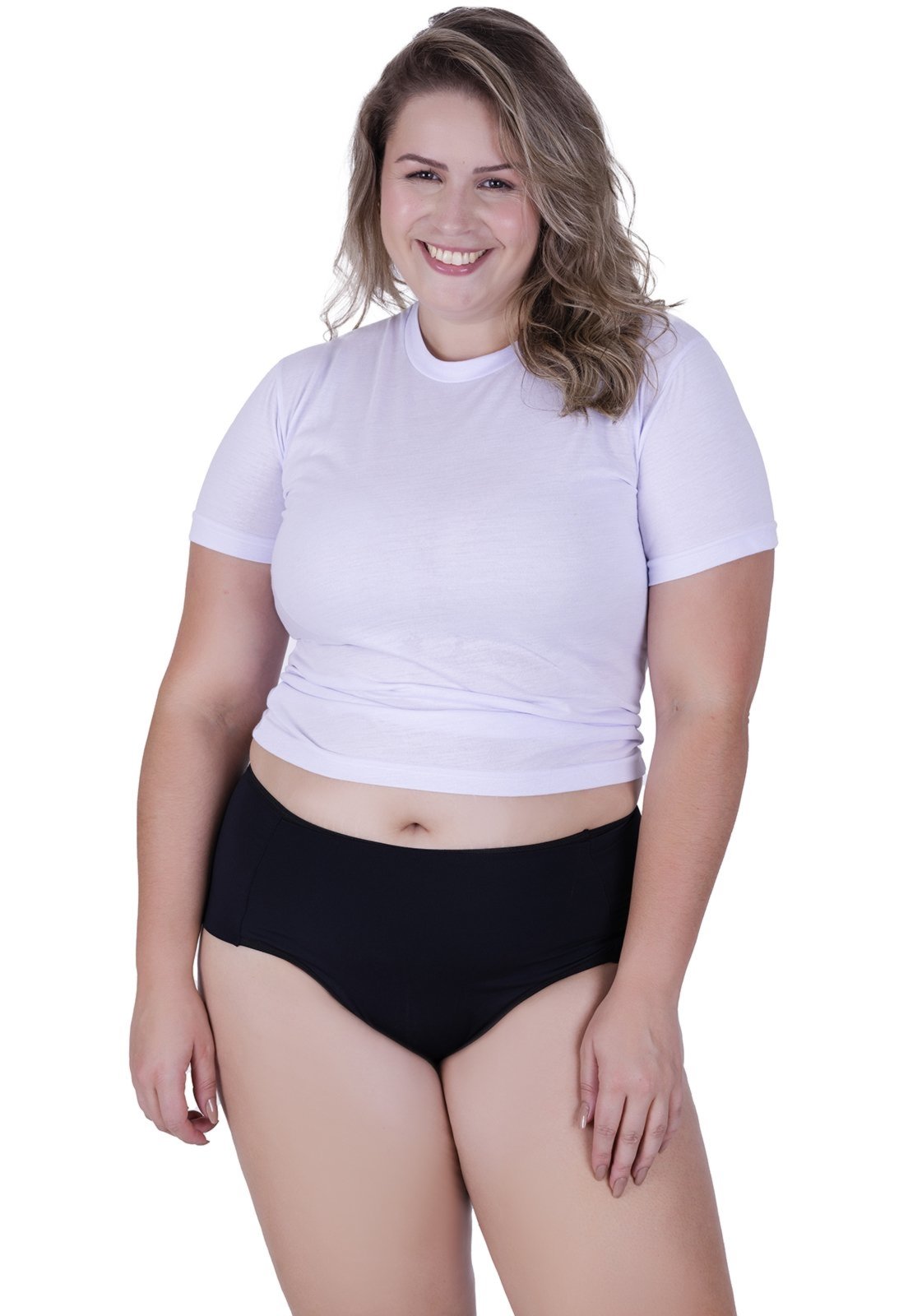 Vista 3 Kit 3 Calcinhas Princesa Plus Microfibra Concept Lingerie multicolorido Concept Lingerie multicolorido