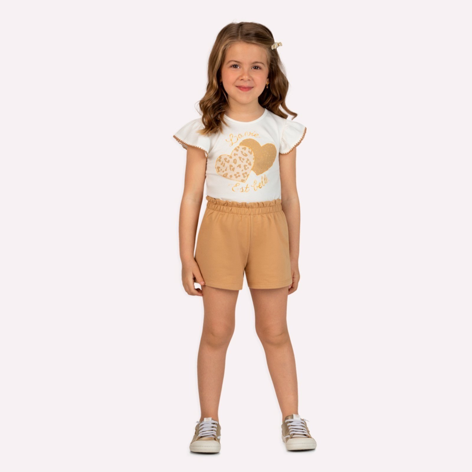 Infantil - Conjunto Menina Corações Milon