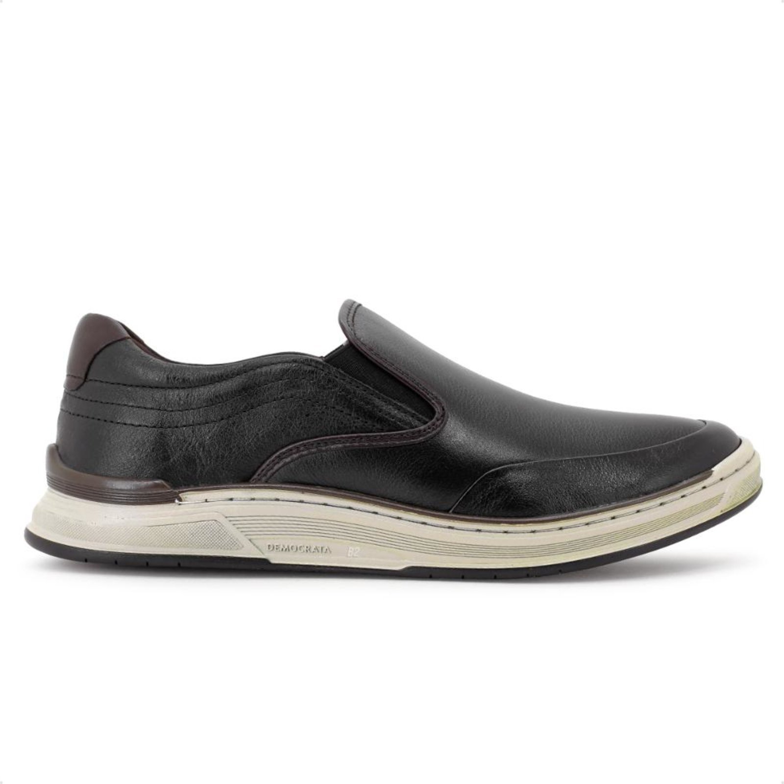 Sapatênis Democrata Denim Loop Slip On Masculino Preto