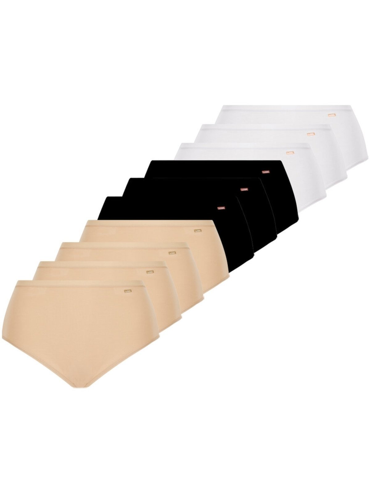 Kit com 10 Calcinhas Alta Loba 40351-001 Colorido Branco