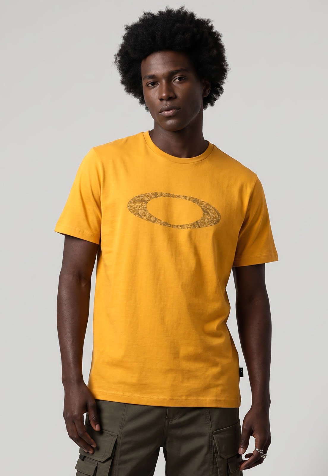 Camiseta Masculina Oakley Ellipse Amarela