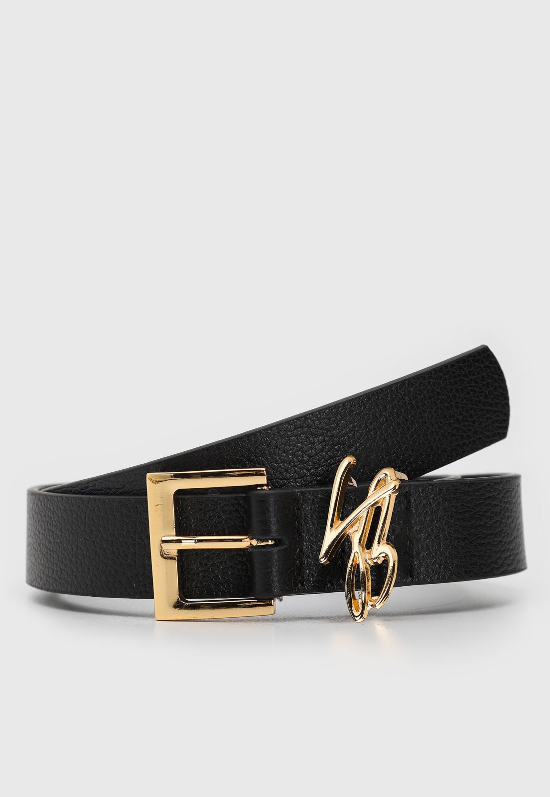 Cinto Luiza Barcelos Passante Lb Metal Preto