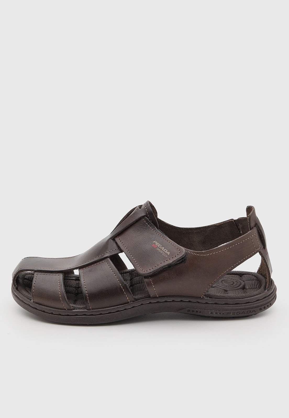 Sandália Masculina Pegada Couro Marrom