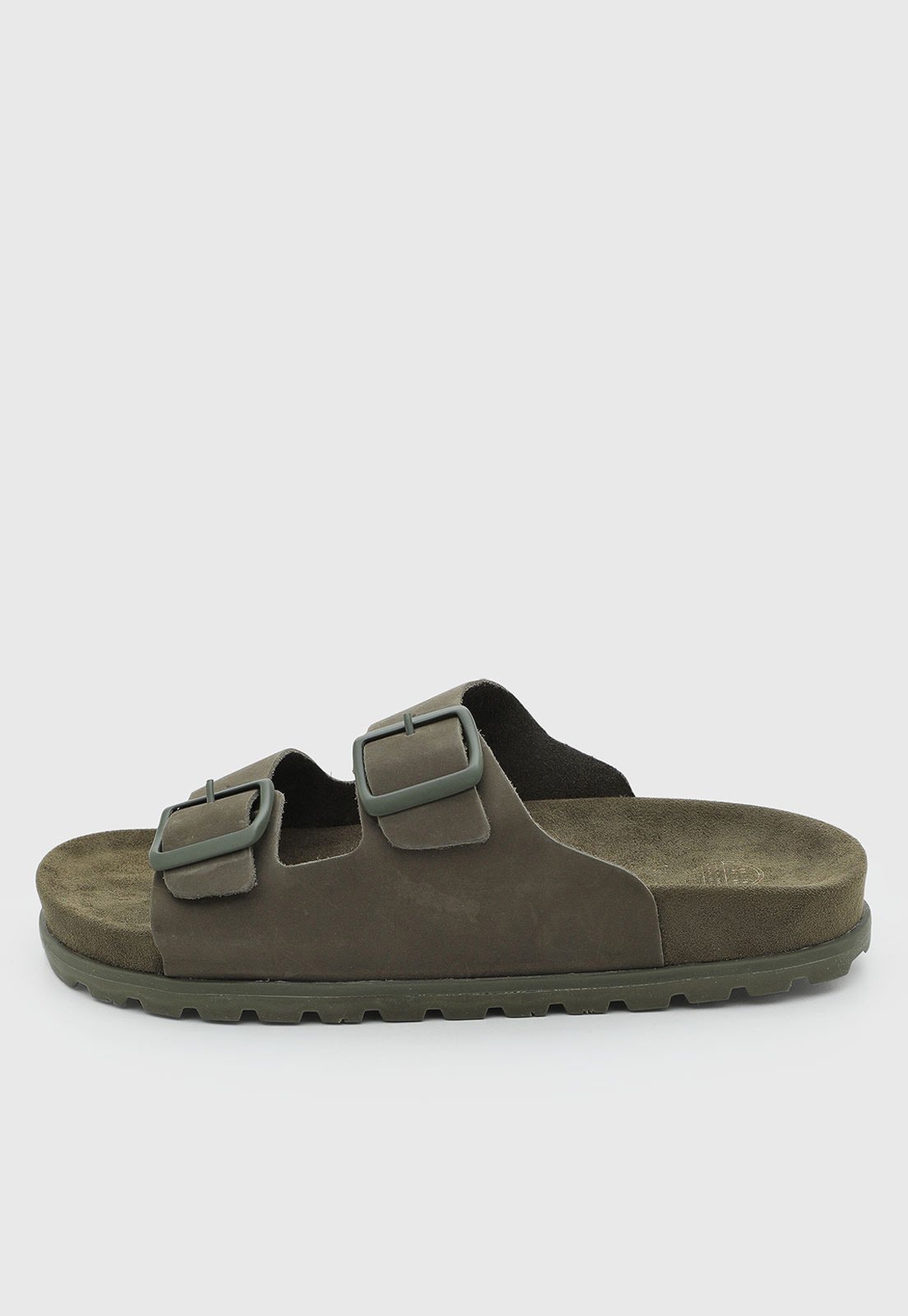 Chinelo Reserva Couro Fivela Verde
