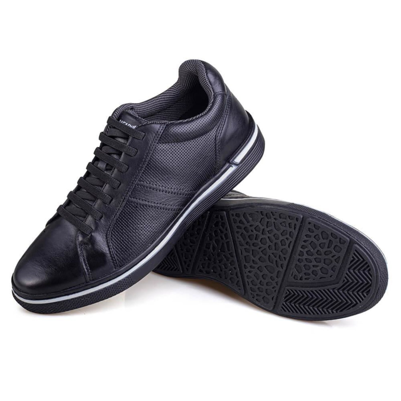 Sapatenis Couro Rafarillo Você + Alto Masculino 37 Preto