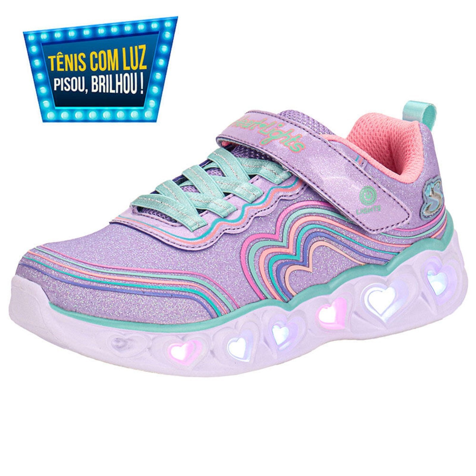 Infantil - Tênis Unicorn Dreams Wishful Magic Ligths Skechers 302299L 5672689 Lilás