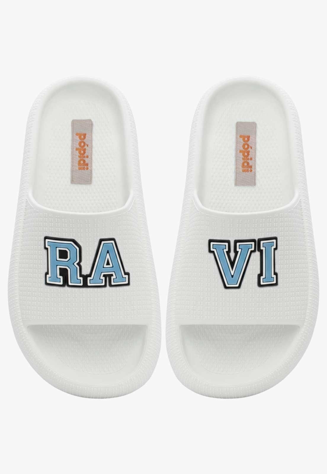 Infantil - Chinelo Pópidi Personalizado RAVI Estilo Nuvem Branco