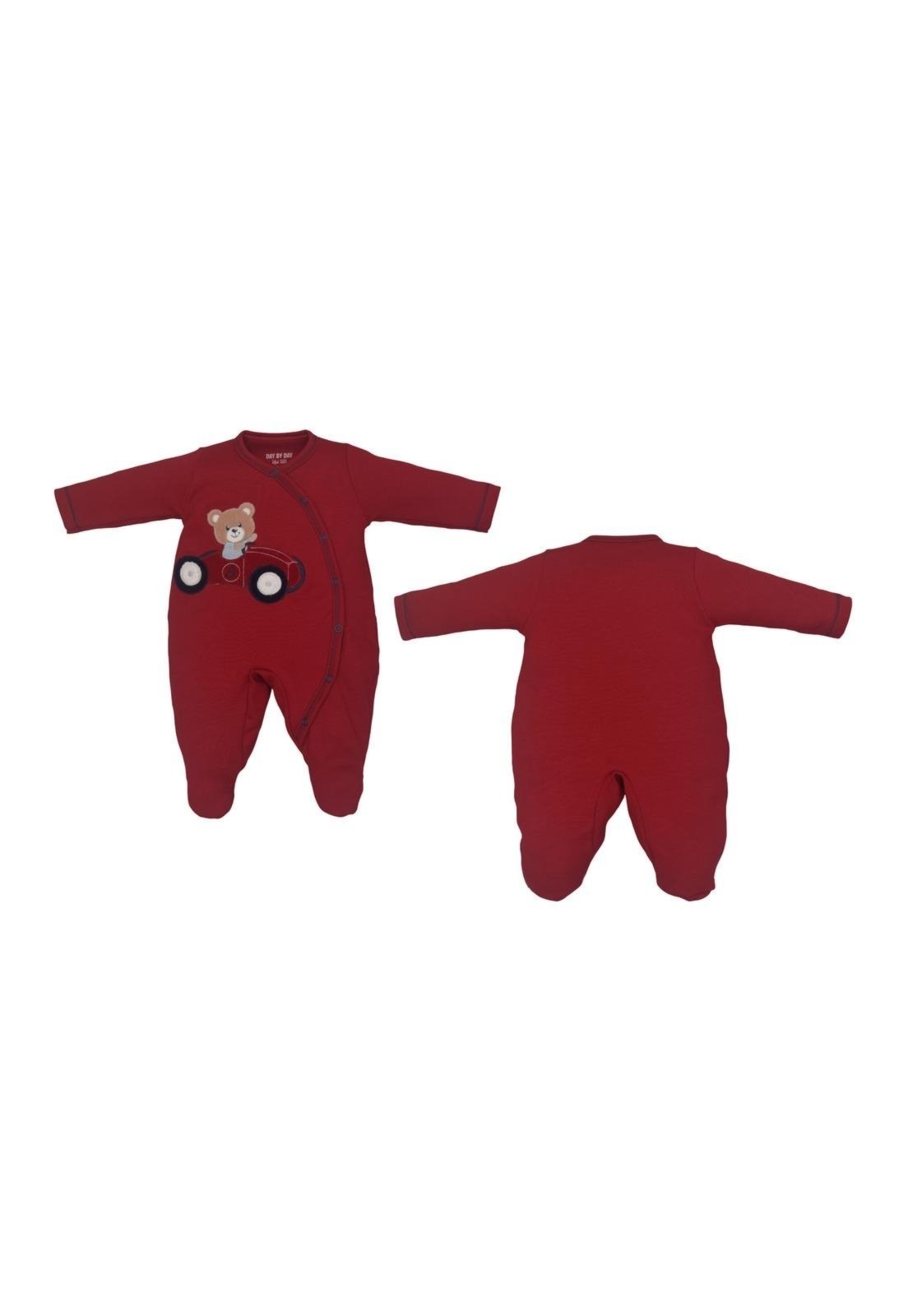 Infantil - Macacão Aveludado Vermelho Menino Upi Uli P Vermelho
