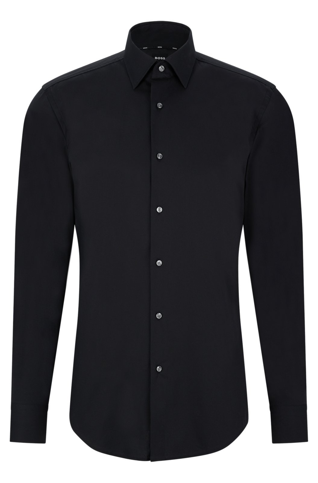 Camisa Slim Fit Em Popeline De Algodão Stretch Easy Iron