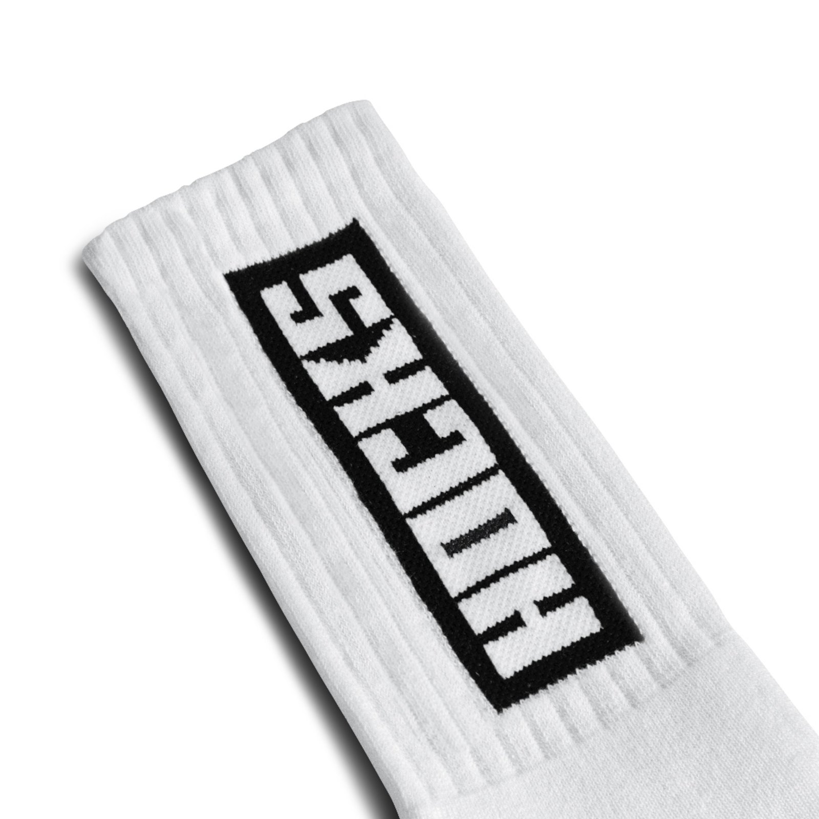 Vista 2 Meia Hocks Box Logo Hocks branco