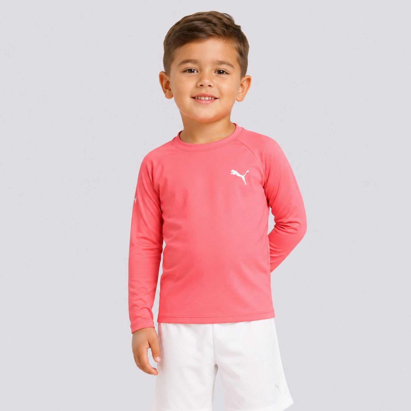 Camiseta Manga Longa UV50+ Puma Rosa
