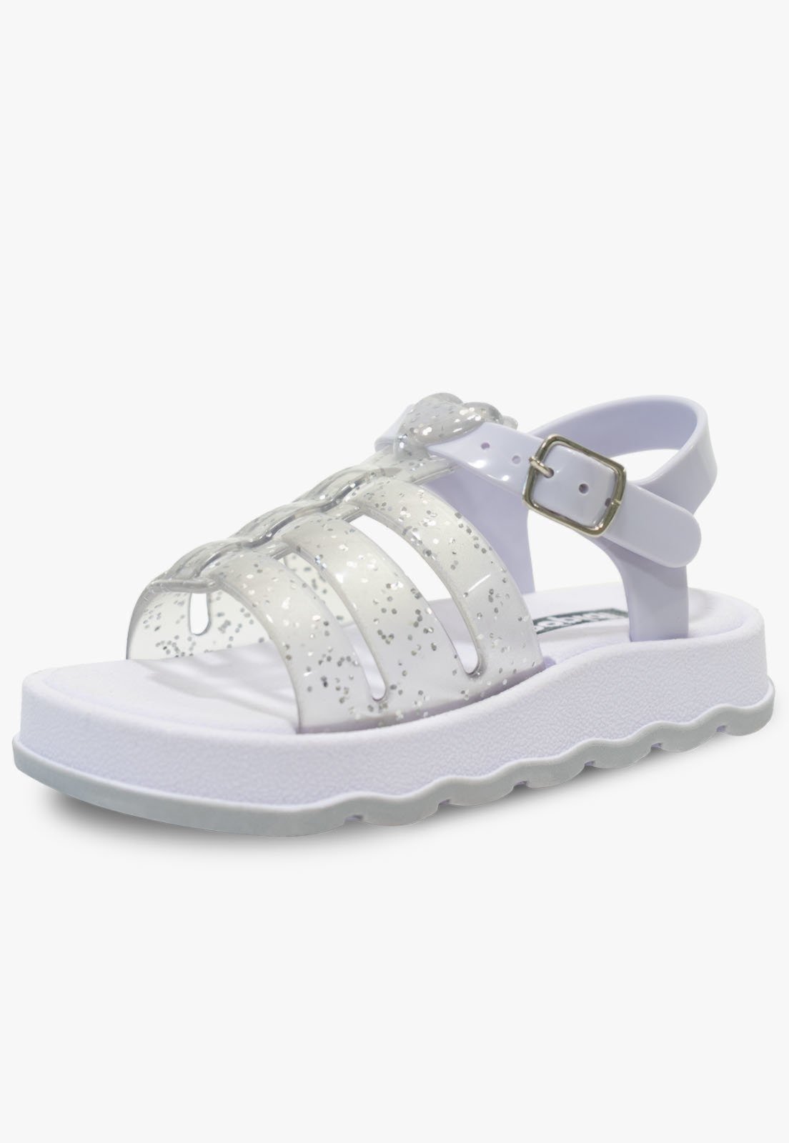 Vista 2 Infantil - Sandália Pópidi Menina Glitter prata Pópidí prata