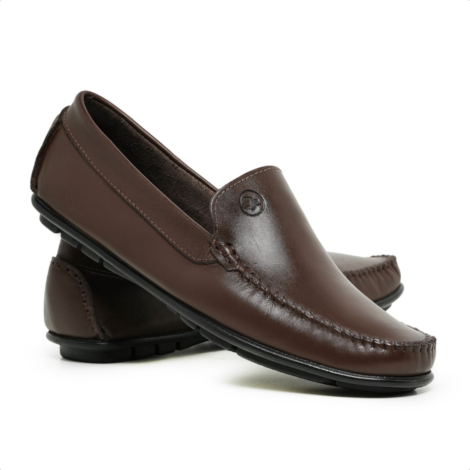 Dockside Masculino Mocassim Marrom Casual Sapatenis Drive Clássico Leve 250 Schiareli