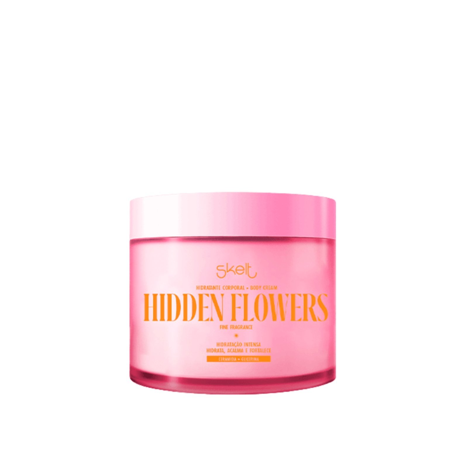 Vista 2 Skelt Hidden Flowers - Hidratante Corporal 200g rosa Skelt rosa