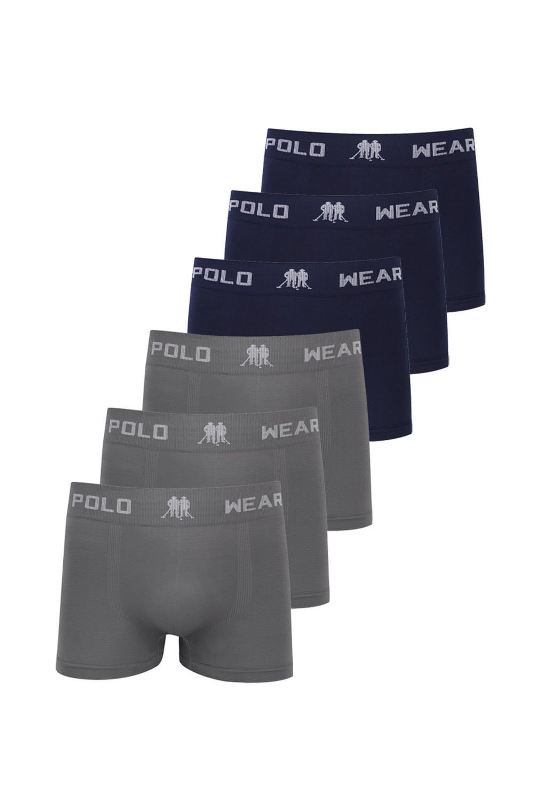 Kit 6 Cuecas Boxer Lisa Polo Wear Sortido