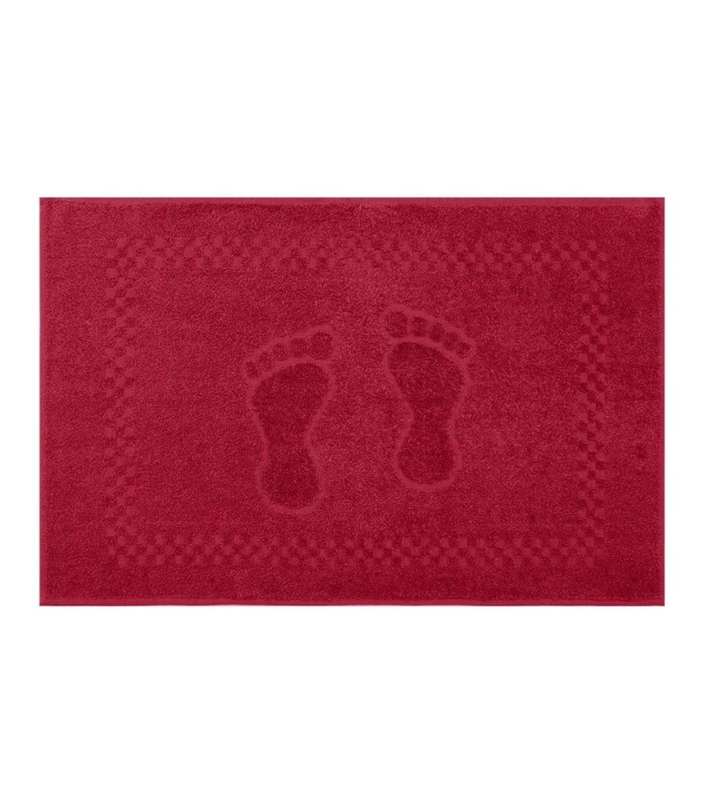 Toalha De Piso Pezinho Em Jacquard Appel Vermelho
