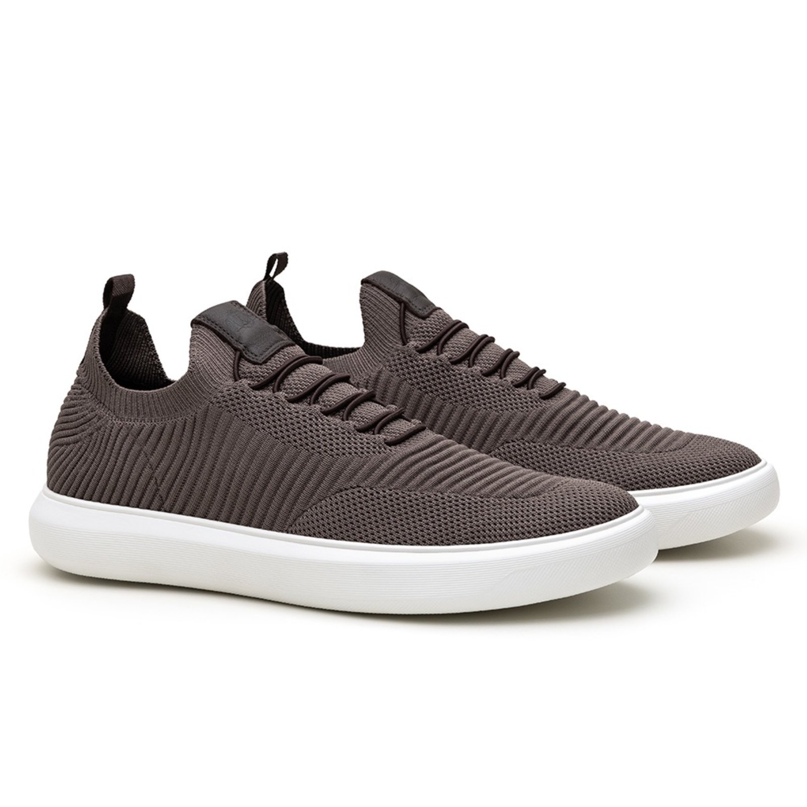 Tênis Masculino Sapatofran Knit Azael Calce Fácil Cinza