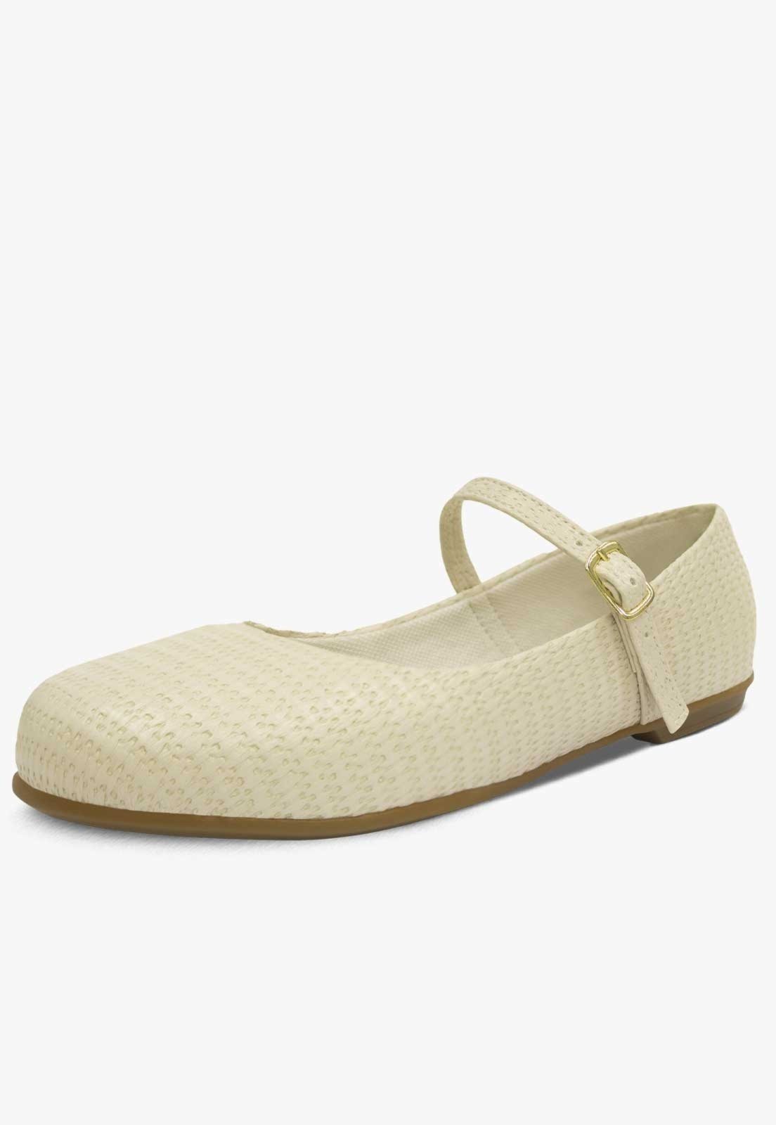 Vista 2 Infantil - Sapatilha Pópidi Feminina Moda Boneca Menina Off White off-white white Pópidí off-white white