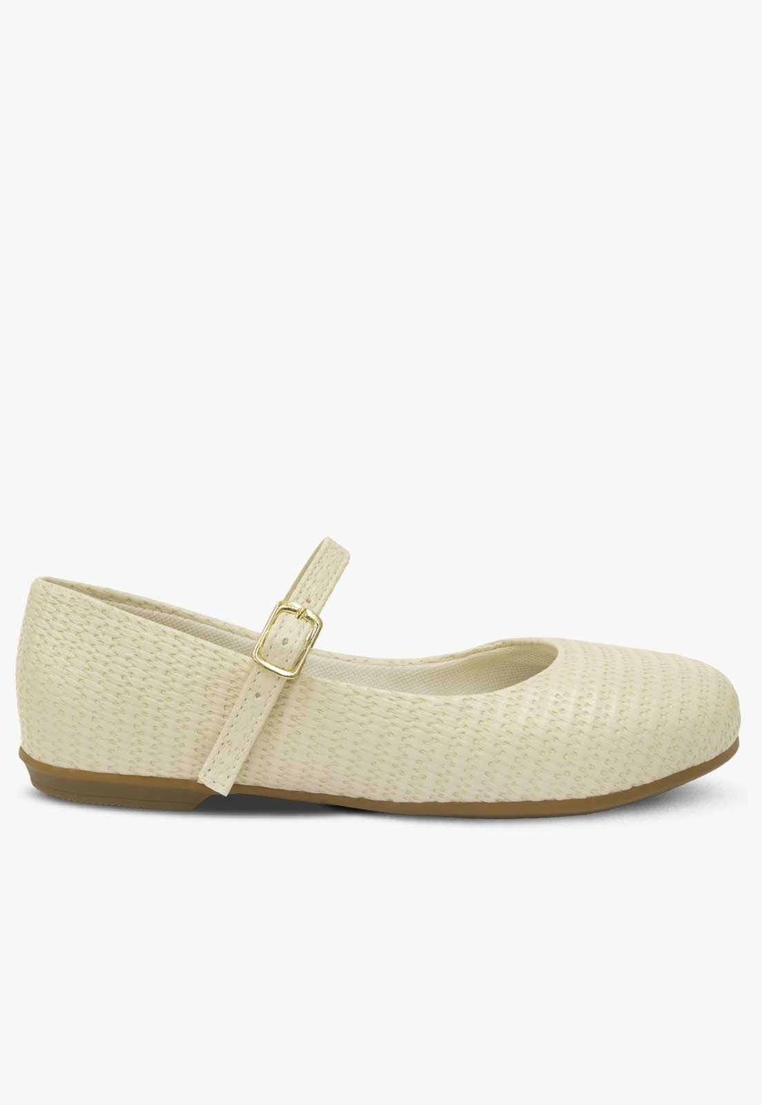 Vista 3 Infantil - Sapatilha Pópidi Feminina Moda Boneca Menina Off White off-white white Pópidí off-white white
