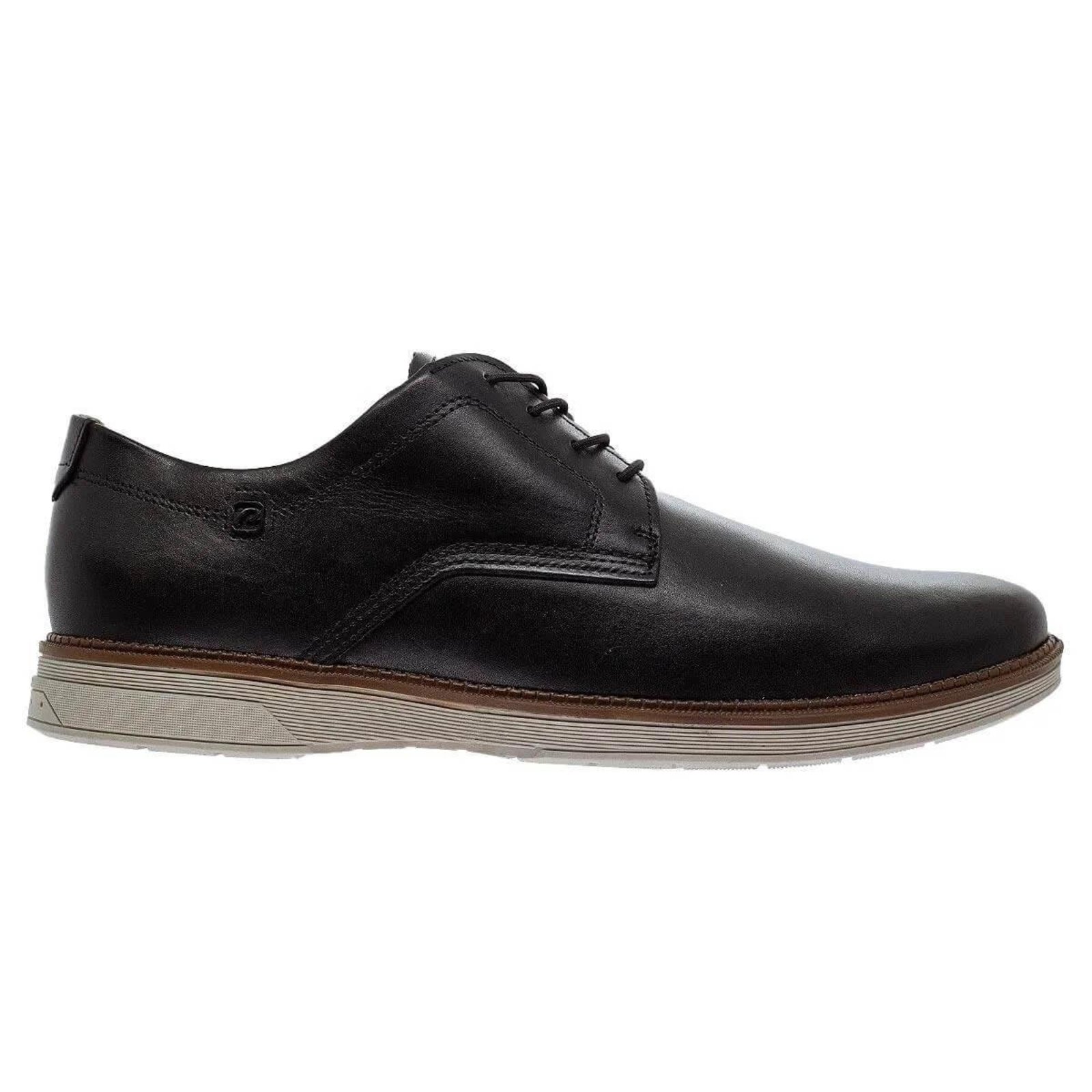 Sapato Social Pegada 126702 Couro Preto